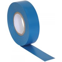 Blue Sealey PVC insulating tape roll, 19mm x 20m, pack of 10, with smooth finish and central white core.