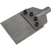 Gray Sealey K2FC SDS Max floor scraper head with flat blade and four bolt attachments.