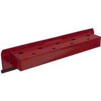 Red Sealey magnetic screwdriver holder with 9 slots and a flat base for wall mounting.