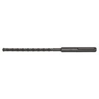 Sealey MAX13X340 SDS Max drill bit, 13mm diameter, 340mm length, black steel with spiral fluting and cylindrical shank.