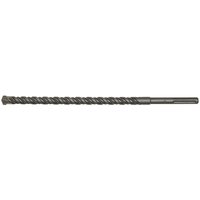 Sealey MAX25X520 SDS Max drill bit, 25mm diameter, 520mm length, silver with spiral fluting and hexagonal shank.