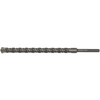 Sds Max drill bit by Sealey, 35mm diameter, 570mm length, silver with spiral fluting and hexagonal shank.