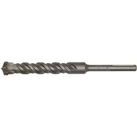 Sealey MAX38X370 SDS Max drill bit, 38mm diameter, 370mm length, silver with spiral flutes and pointed tip.