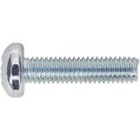 Sealey MSP625 machine screw, M6 x 25mm, pan head, pozi drive, zinc finish, pack of 50.