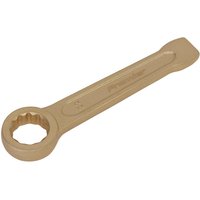 Sealey Non Sparking Ring Slogging Spanner, bronze color, with a flat striking end and a circular ring on the opposite side.