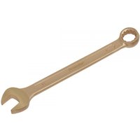 Bronze-colored Sealey 14mm combination spanner with open and ring ends, non-sparking design.
