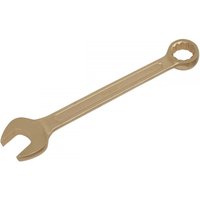 Sealey NS014 32mm non-sparking combination spanner, bronze finish, open-end and ring-end design.