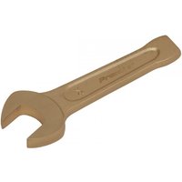 Non-sparking bronze slogging spanner with open-end, 24mm size, flat handle, and Sealey branding.