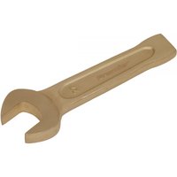 Sealey NS019 non-sparking slogging spanner, open-end 27mm, bronze finish, flat handle with embossed branding.