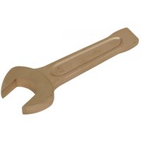 Non-sparking bronze slogging spanner with open-end 36mm, flat handle, and Sealey branding.