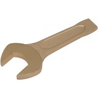 Non-sparking open-end slogging spanner, bronze color, 60mm size, with a flat handle by Sealey.