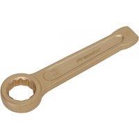 Sealey NS029 non-sparking slogging spanner, bronze color, 24mm ring end, flat handle with embossed brand name.