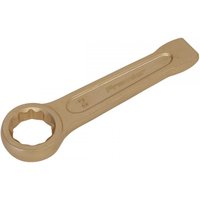 Non-sparking bronze slogging spanner with 30mm ring end, flat handle, and Sealey branding.
