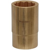 Bronze-colored Sealey socket, 18mm, 1/2in square drive, non-sparking Walldrive® design with smooth cylindrical body.