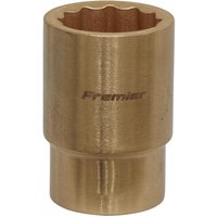 Bronze Sealey 20mm socket with 1/2in square drive, non-sparking Walldrive® design, smooth cylindrical shape.