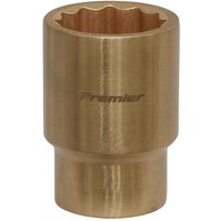 Bronze Sealey 22mm socket with 1/2in square drive, non-sparking Walldrive® design, smooth cylindrical body.