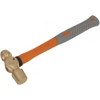 Sealey NS085 Ball Pein Hammer 24Oz, non-sparking, with brass head and orange-gray rubber grip handle.