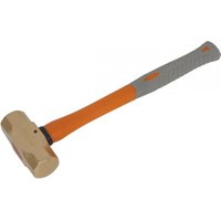 Sealey NS088 Sledge Hammer 3Lb, non-sparking, with a bronze head and orange handle with gray grip.