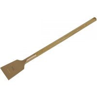 Sealey NS114 long-handled scraper, bronze color, 100x720mm, non-sparking, flat wide blade with ergonomic grip.