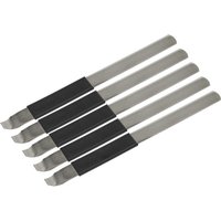 Five Sealey paint can openers and stirrers with silver metal blades and black plastic handles.