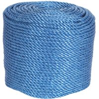 Blue Sealey polypropylene rope coil with tightly wound strands and a cylindrical shape.