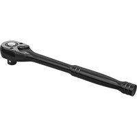 Black Sealey Premier 1/2" drive ratchet with a sleek handle and round head with a switch and release button.