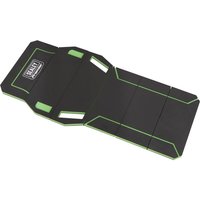 Black and green folding mechanics work mat with Sealey logo and padded sections for comfort and support.