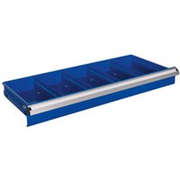 Blue Sealey Premier Industrial Deep Drawer with silver handle and multiple compartments