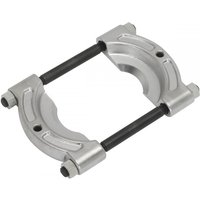 Sealey PS989 Bearing Separator, silver with two black threaded rods and curved jaws for Ø105-150mm applications.