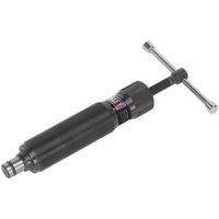 Black Sealey PS990 hydraulic ram with chrome accents and T-shaped handle.