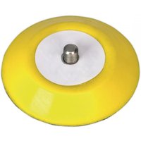 Yellow Sealey hook-and-loop backing pad, 71mm diameter, with central metal threaded attachment.