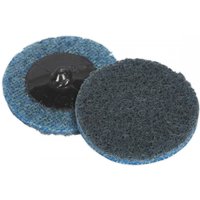Blue Sealey 50mm fine preparation pads with black quick change backing, pack of 10.