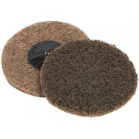 Sealey PTCQC75C coarse preparation pads, 75mm diameter, brown abrasive surface, pack of 10 with quick-change feature.