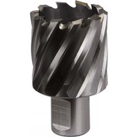 Sealey RBHSS37S Rotabor Cutter, silver with spiral flutes, 37mm diameter, 25mm cut depth, cylindrical shank.