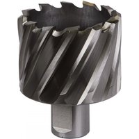 Sealey RBHSS50S Rotabor Cutter, silver HSS steel, 50mm diameter, 25mm cut depth, spiral flutes, hexagonal shank.