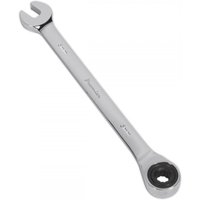 Silver Sealey 6mm ratchet combination spanner with open-end and ratcheting box-end wrench.