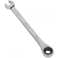Silver Sealey 8mm ratchet combination spanner with open-end and ring ratchet head, engraved brand and size markings.