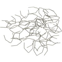 Sealey RE08V Inside Staples, 0.8mm, pack of 100, silver metal, irregular shape, scattered pile.