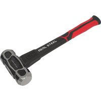 Sealey Real Steel Unbreakable Club Hammer with black and red handle, silver head, and bold branding.