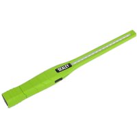 Green Sealey rechargeable LED slim inspection lamp with elongated design and central LED strip.