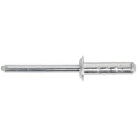 Aluminium multi-grip rivet with standard flange, silver, Ø4.8 x 13mm, pack of 200, by Sealey.