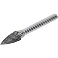 Sealey Rotary Burr Arc Pointed Nose with silver cylindrical shank and textured conical tip for metalworking.