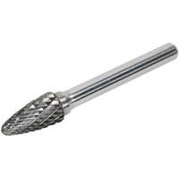 Sealey Rotary Burr Arc Round Nose with silver cylindrical shank and textured conical cutting head.