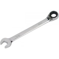 Silver Sealey reversible ratchet spanner, 13mm, with open-end and ratcheting box-end design.