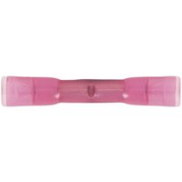 Red Sealey cold seal butt connector, cylindrical shape, transparent red casing, Ø4.3mm, pack of 10.