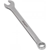 Silver Sealey 9mm combination spanner with open-end and ring-end, engraved brand name on the handle.
