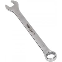 Silver Sealey 18mm combination spanner with open-end and ring-end, engraved with "Siegen" on the handle.