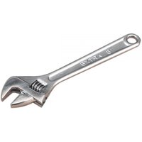 Silver Sealey adjustable wrench 200mm with a smooth handle and a movable jaw for gripping various sizes.