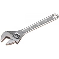 Sealey S0454 adjustable wrench, 375mm, silver with a wide jaw and engraved measurements on the handle.
