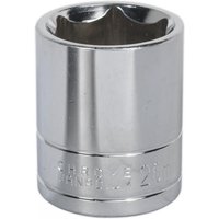 Sealey S0662 Walldrive® socket, 26mm, 1/2in square drive, shiny silver finish with engraved size marking.